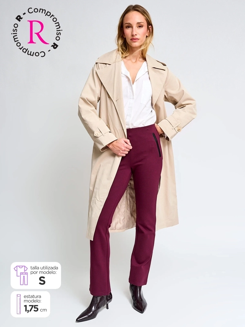 PANTALÓN MUJER CACHAREL TIPO CALZA RECTO