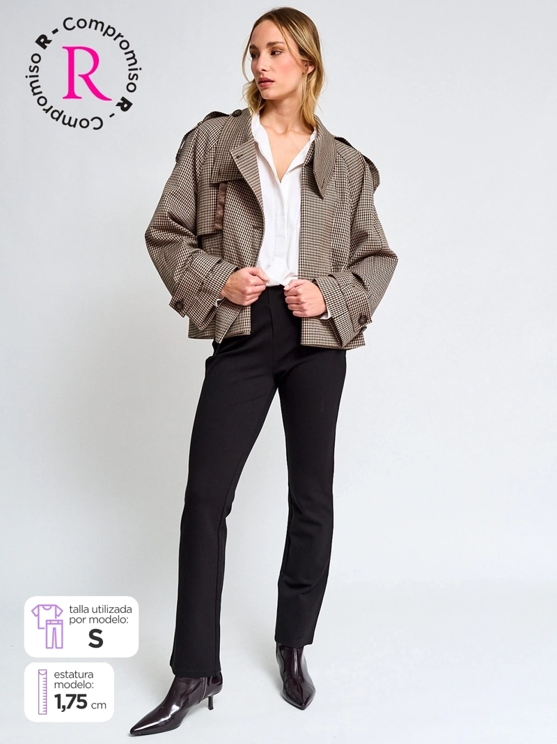 PANTALÓN MUJER CACHAREL TIPO CALZA RECTO