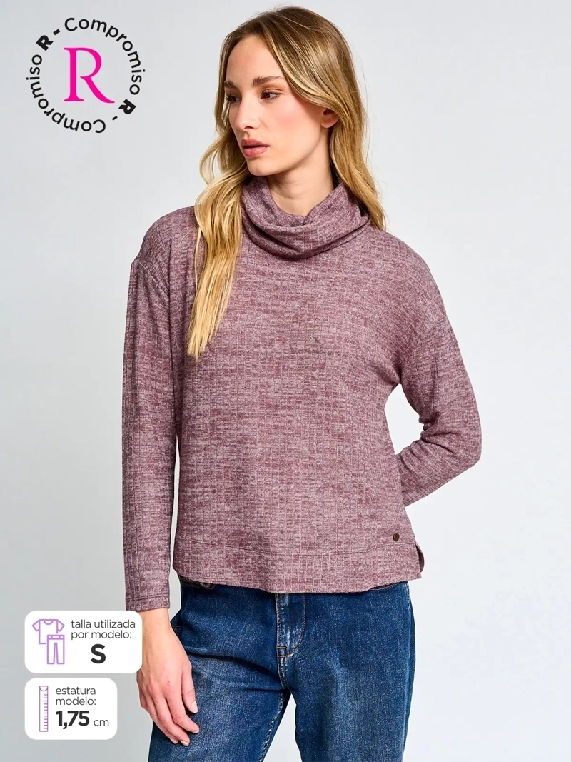POLERA MUJER TATIENNE CUELLO BEATLE MANGA LARGA - 1