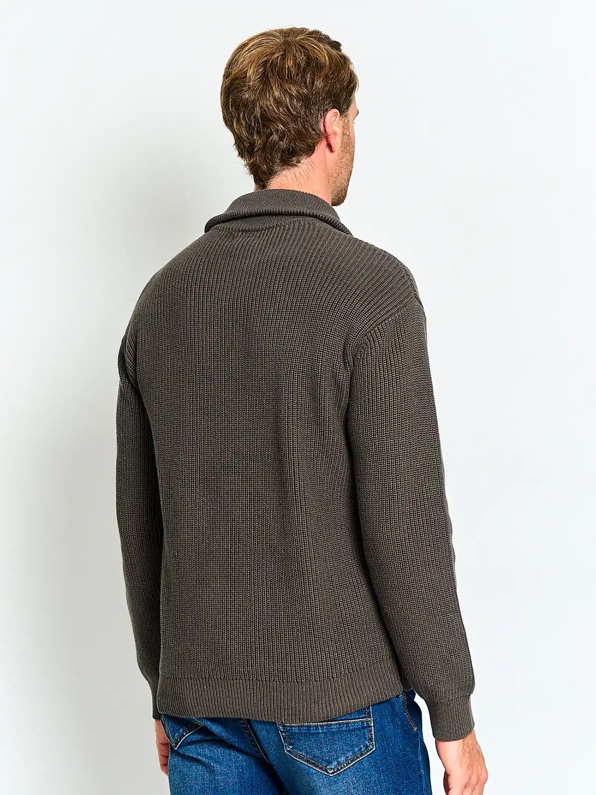 SWEATER HOMBRE CACHAREL ALGODÓN HALF ZIPPER TEXTURA - 2