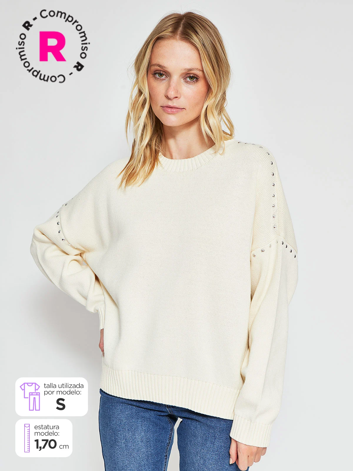 SWEATER MUJER BARBADOS ALGODÓN TACHAS - 1