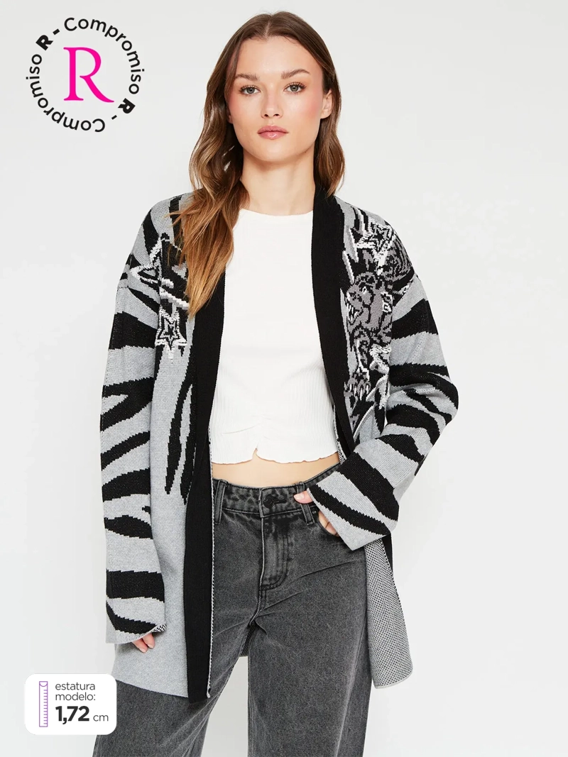 CARDIGAN MUJER BARBADOS JACQUARD - 1
