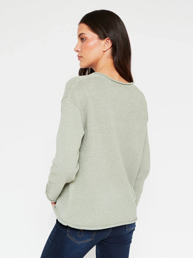 SWEATER MUJER AZIZ CUELLO EN V - 2