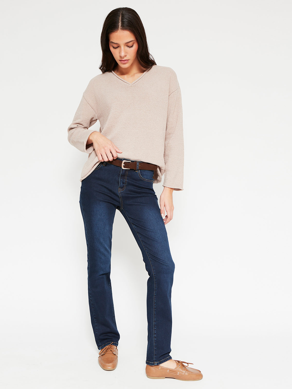 SWEATER MUJER AZIZ CUELLO EN V - 4