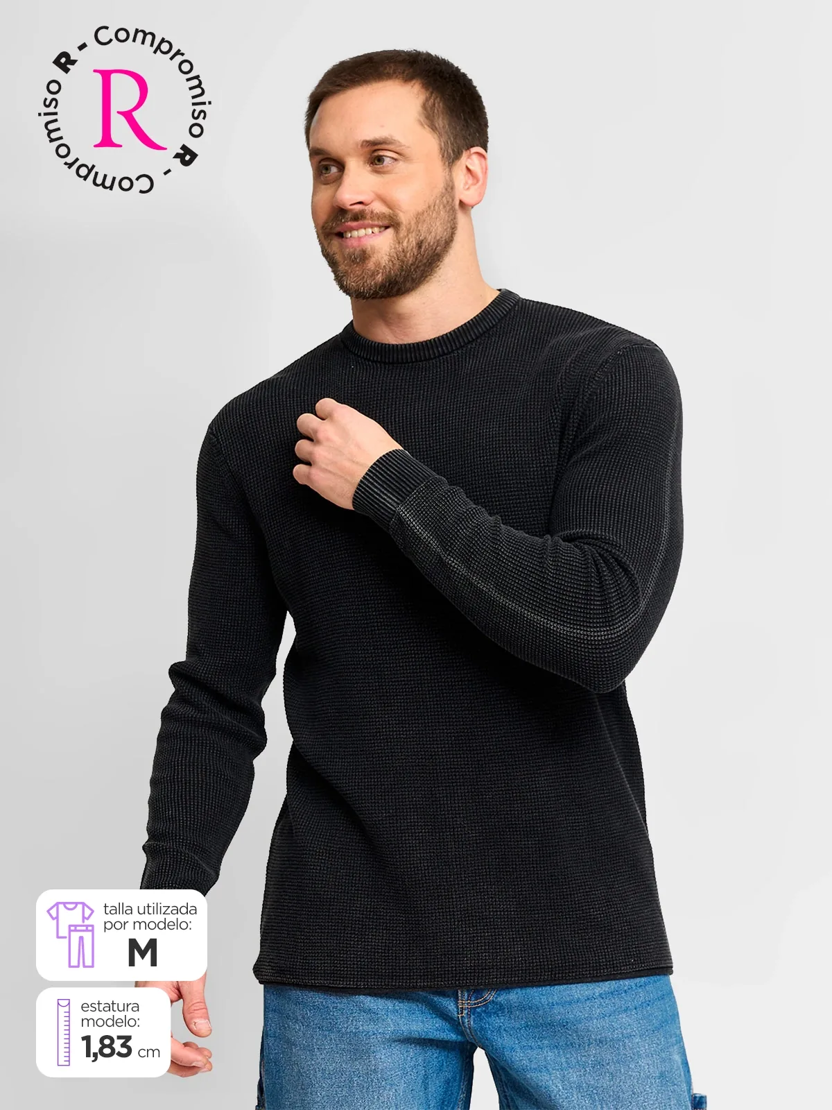 SWEATER HOMBRE PEPE JEANS ALGODÓN CUELLO REDONDO - 1