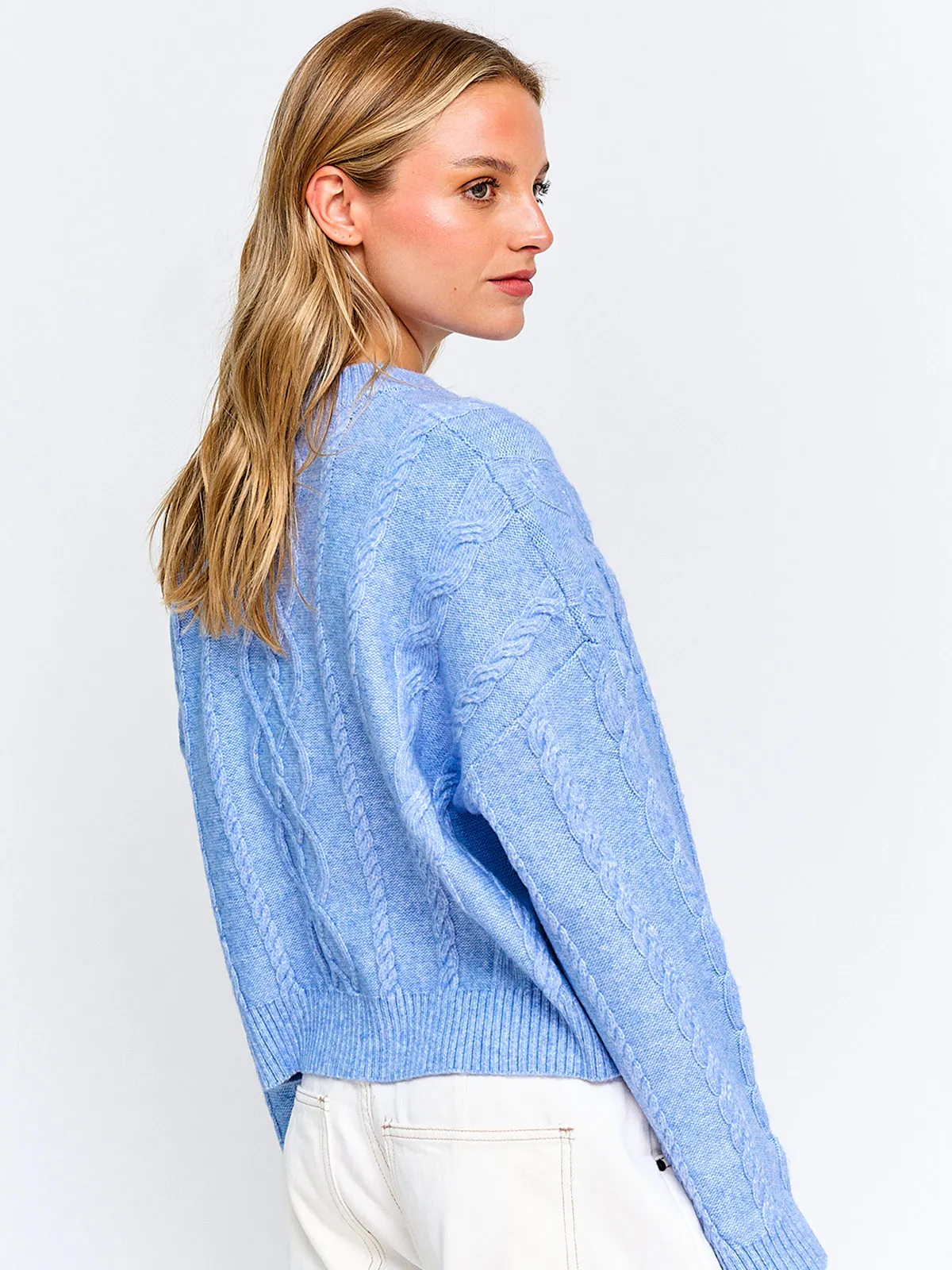SWEATER MUJER INDEX MANGA LARGA TRENZADO - 2