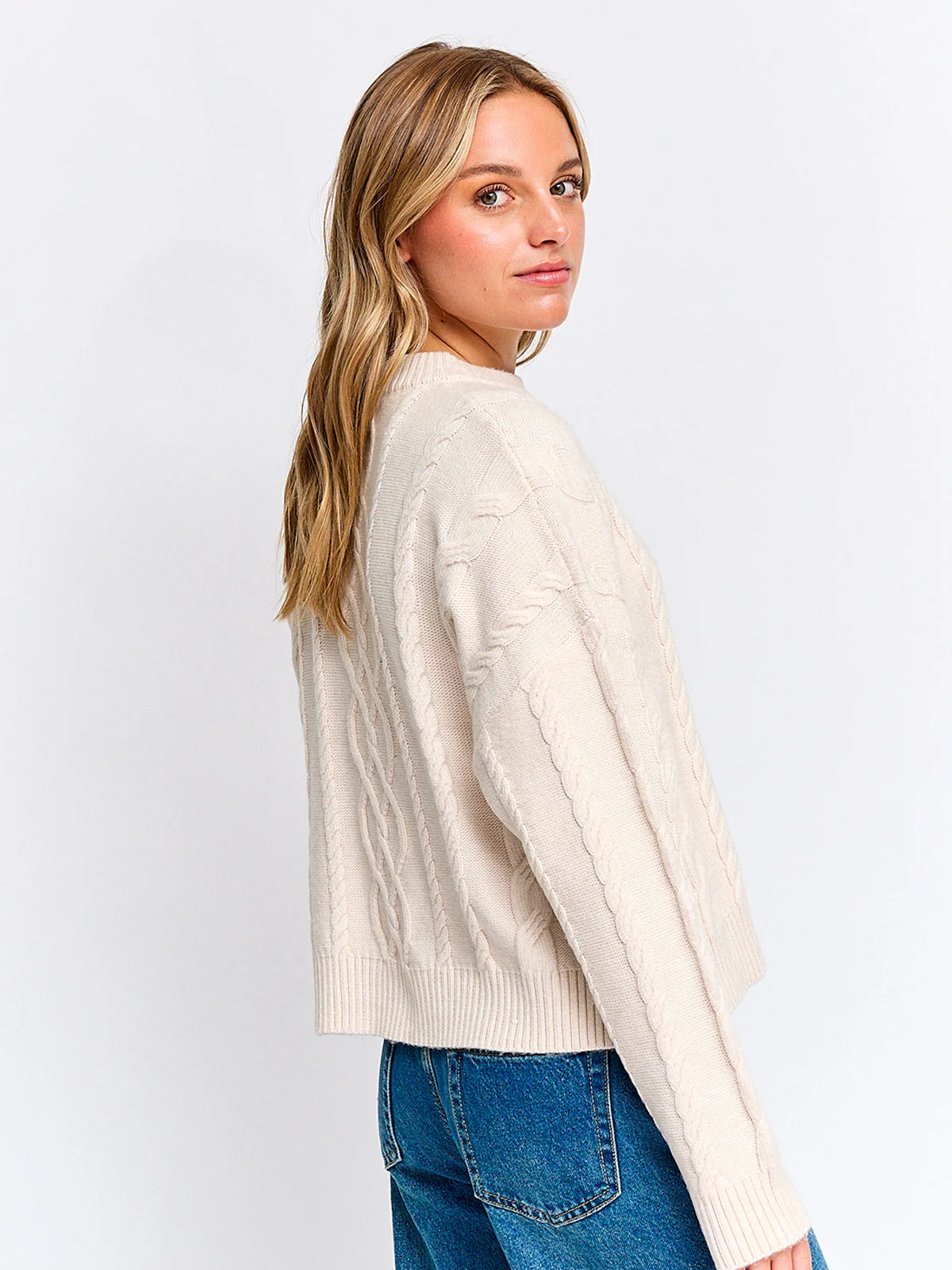 SWEATER MUJER INDEX MANGA LARGA TRENZADO - 2
