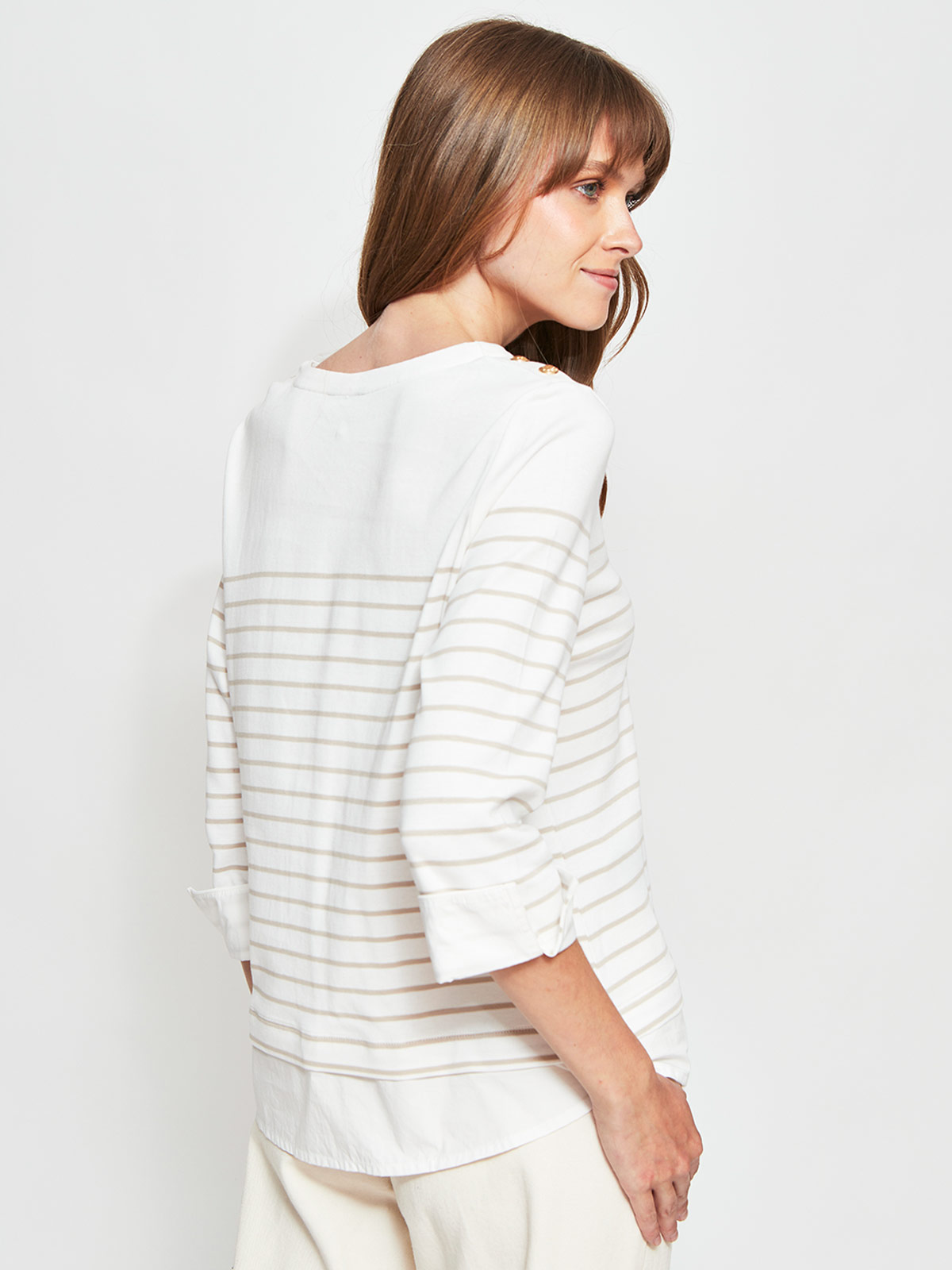 POLERA MUJER CACHAREL ALGODÓN MANGA LARGA - 2