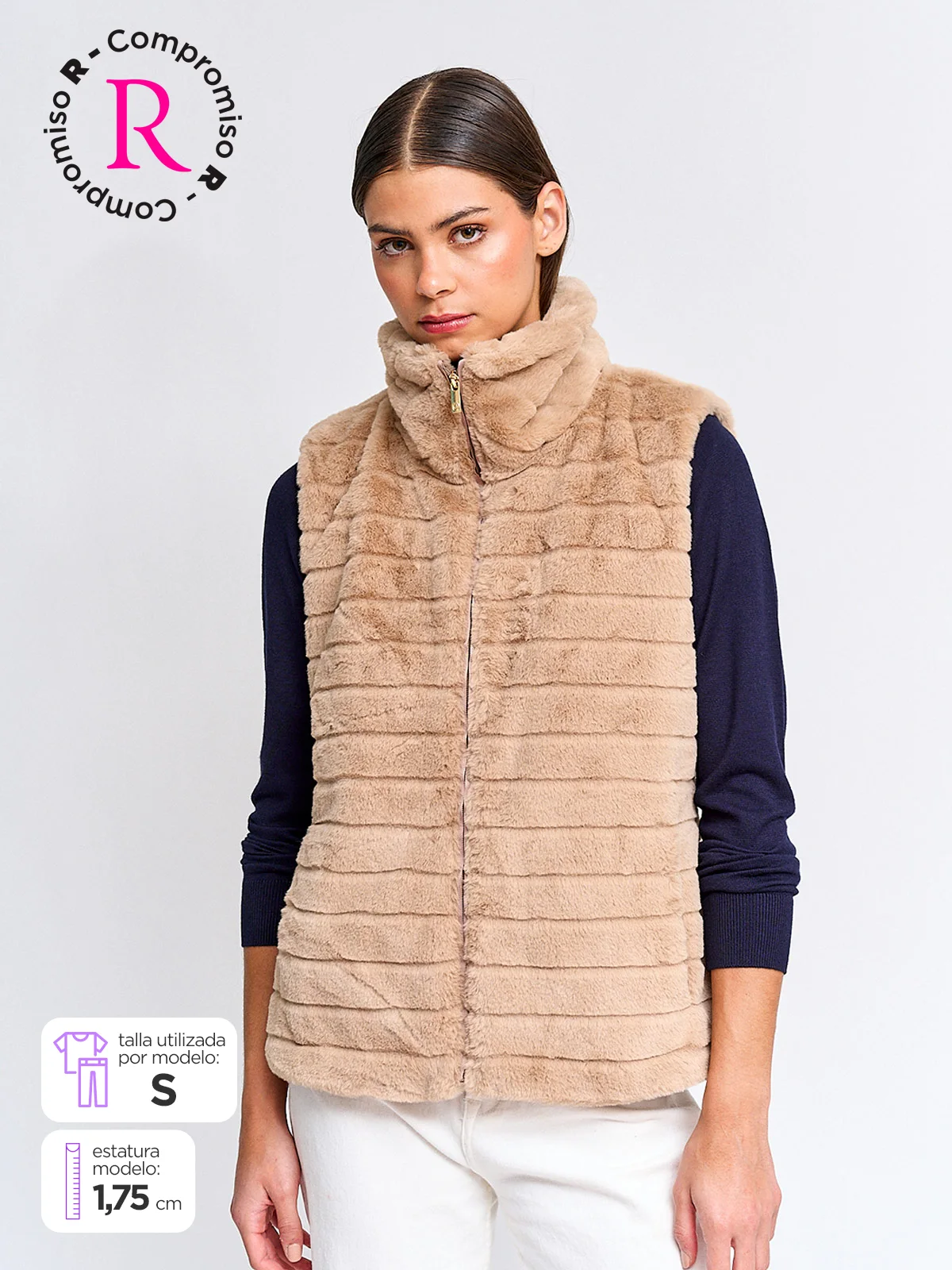 CHAQUETA MUJER CACHAREL CUELLO ALTO PELOS - 1