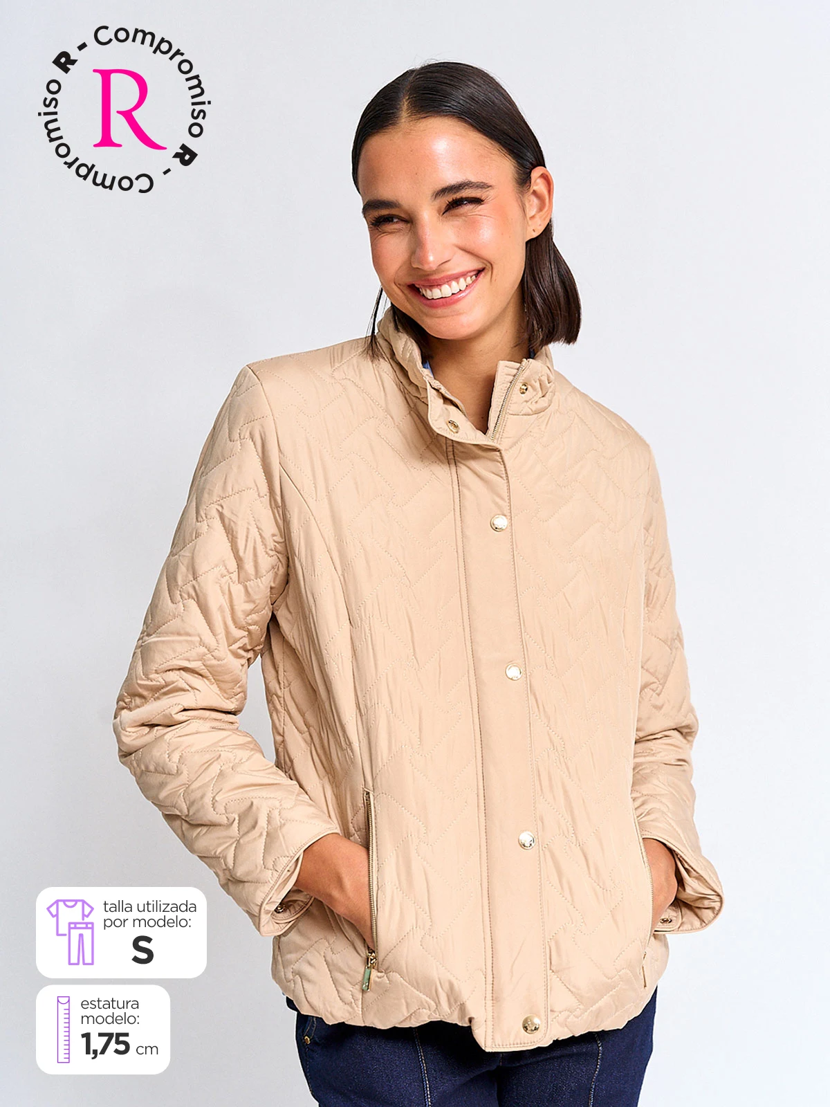PARKA MUJER CACHAREL CUELLO MOCK - 1