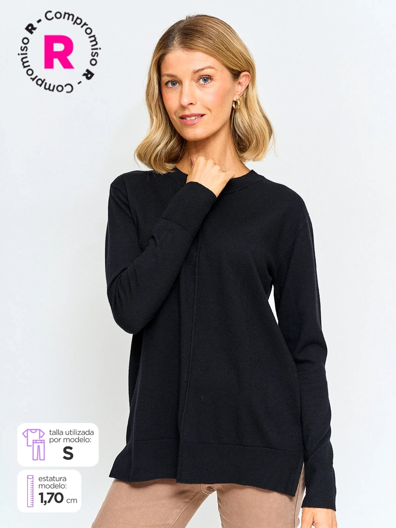 SWEATER MUJER AZIZ MANGA LARGA - 1