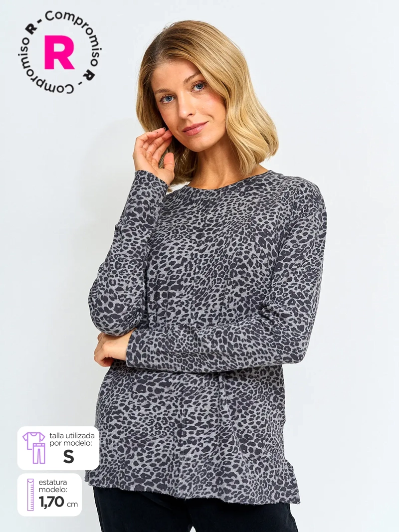 SWEATER MUJER AZIZ MANGA LARGA - 1