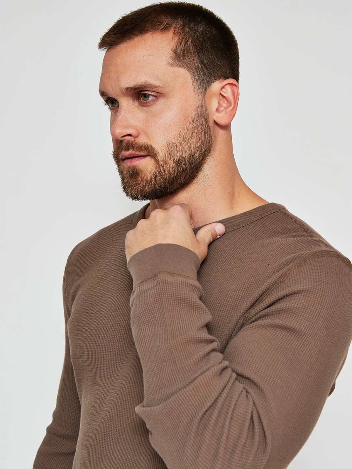 POLERA HOMBRE BARBADOS ALGODÓN MANGA LARGA LAVADA - 3