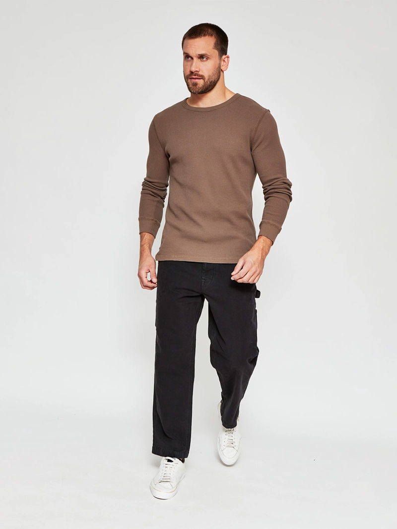 POLERA HOMBRE BARBADOS ALGODÓN MANGA LARGA LAVADA - 4