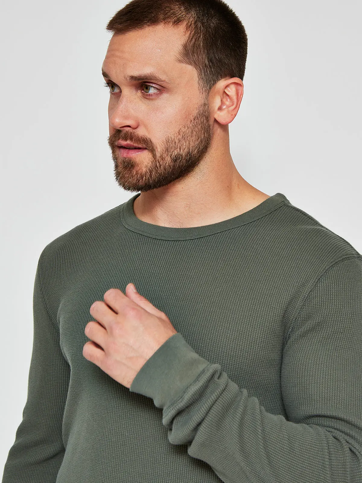 POLERA HOMBRE BARBADOS ALGODÓN MANGA LARGA LAVADA - 3