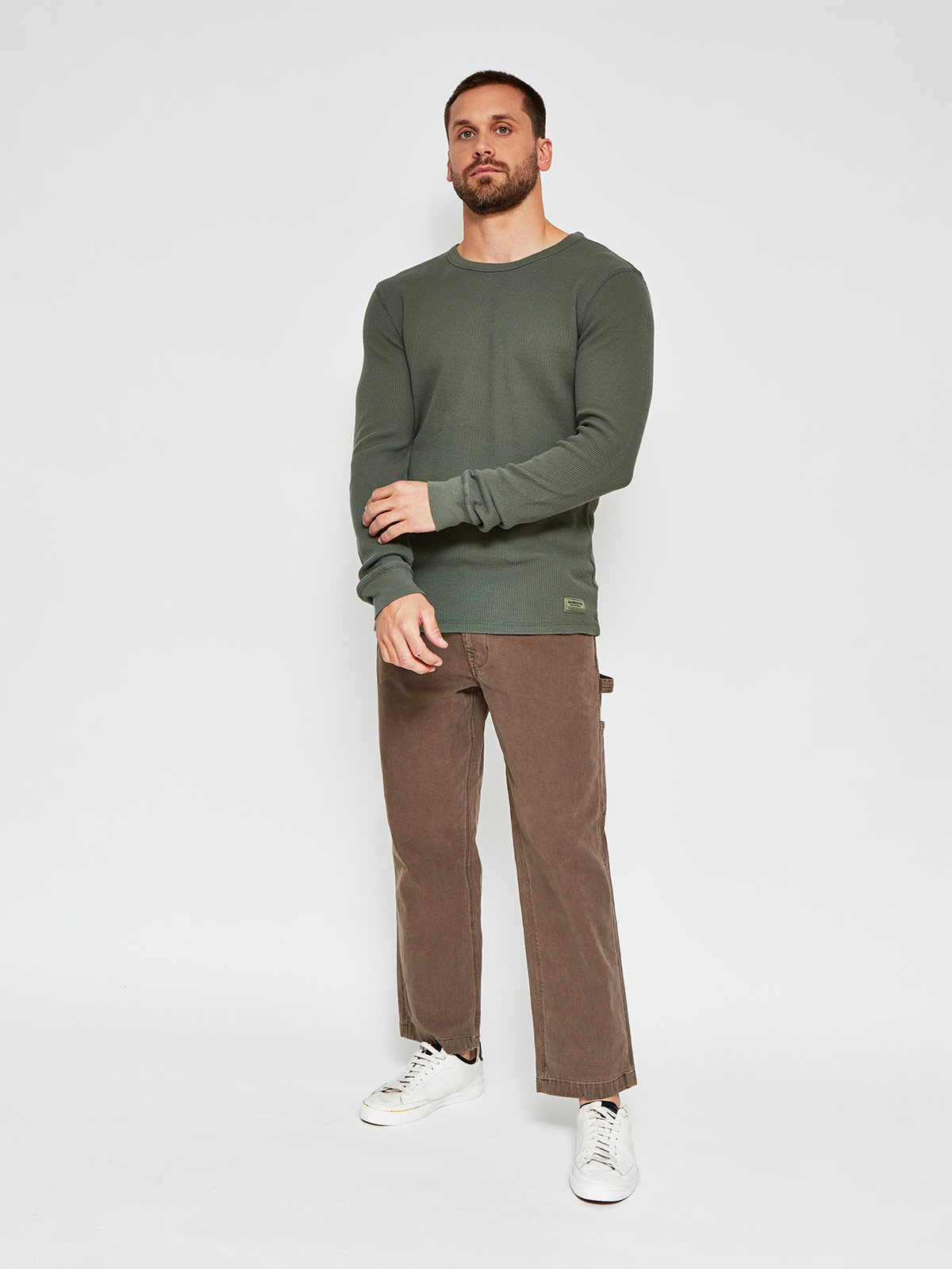 POLERA HOMBRE BARBADOS ALGODÓN MANGA LARGA LAVADA - 4