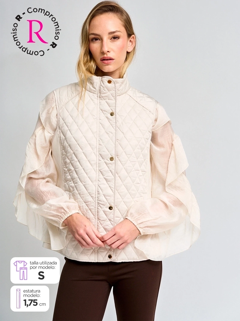 PARKA MUJER CACHAREL SIN MANGAS - 1