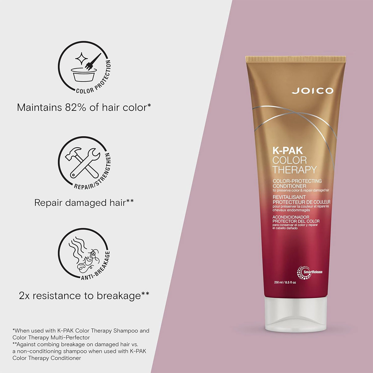 PACK JOICO K-PAK COLOR THERAPY CHAMPÚ 300 ML + ACONDICIONADOR  250 ML  - 5