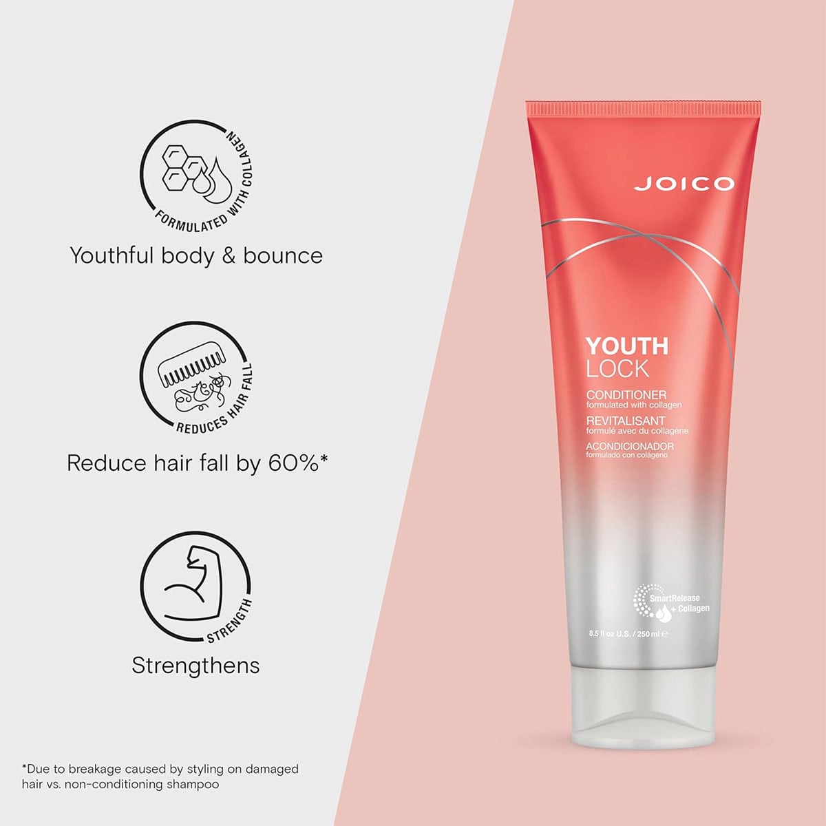 PACK JOICO YOUTHLOCK CHAMPÚ 300 ML + ACONDICIONADOR  250 ML  - 5