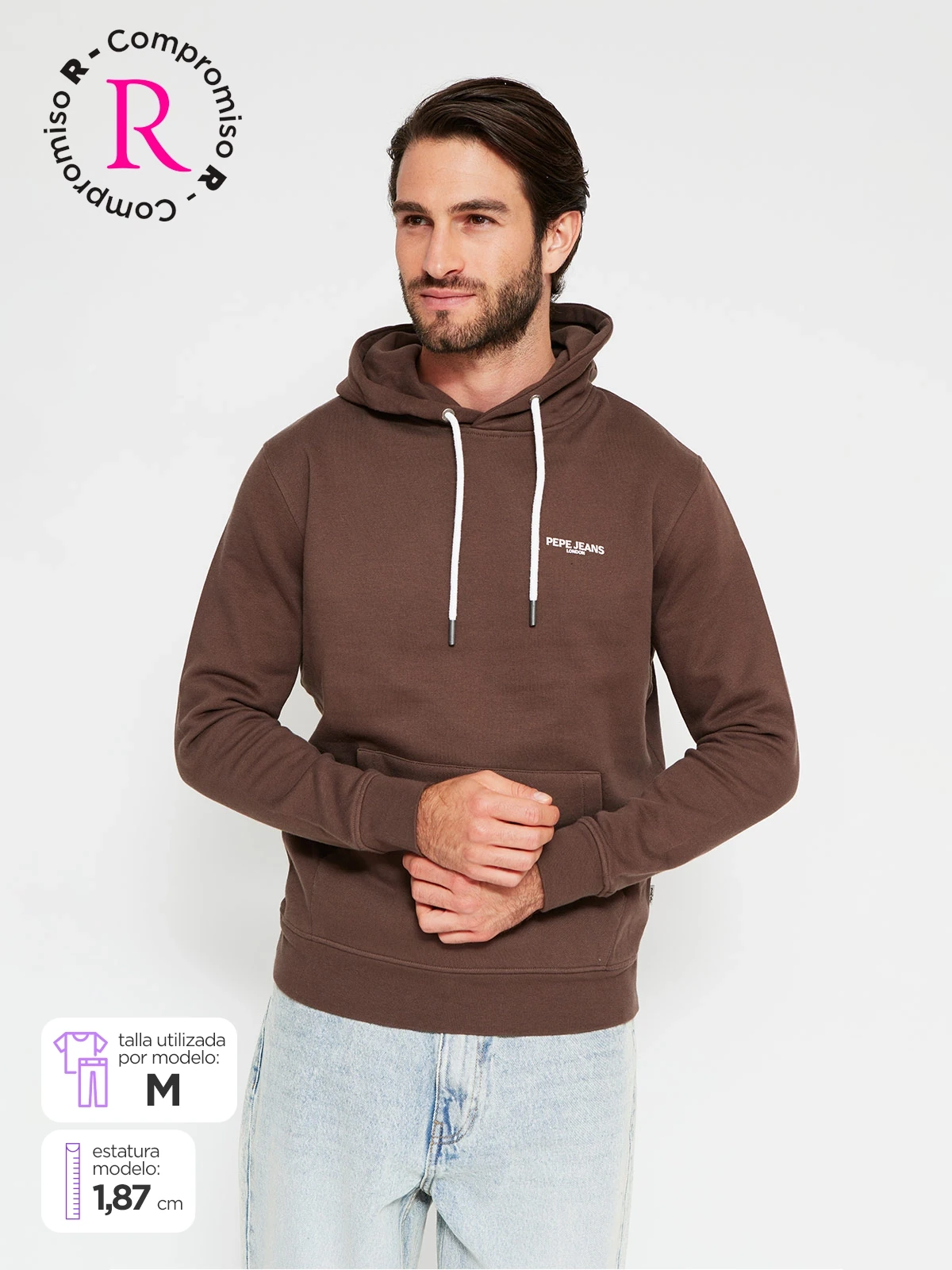 POLERÓN HOMBRE PEPE JEANS ALGODÓN CAPUCHA ESTAMPADO - 1