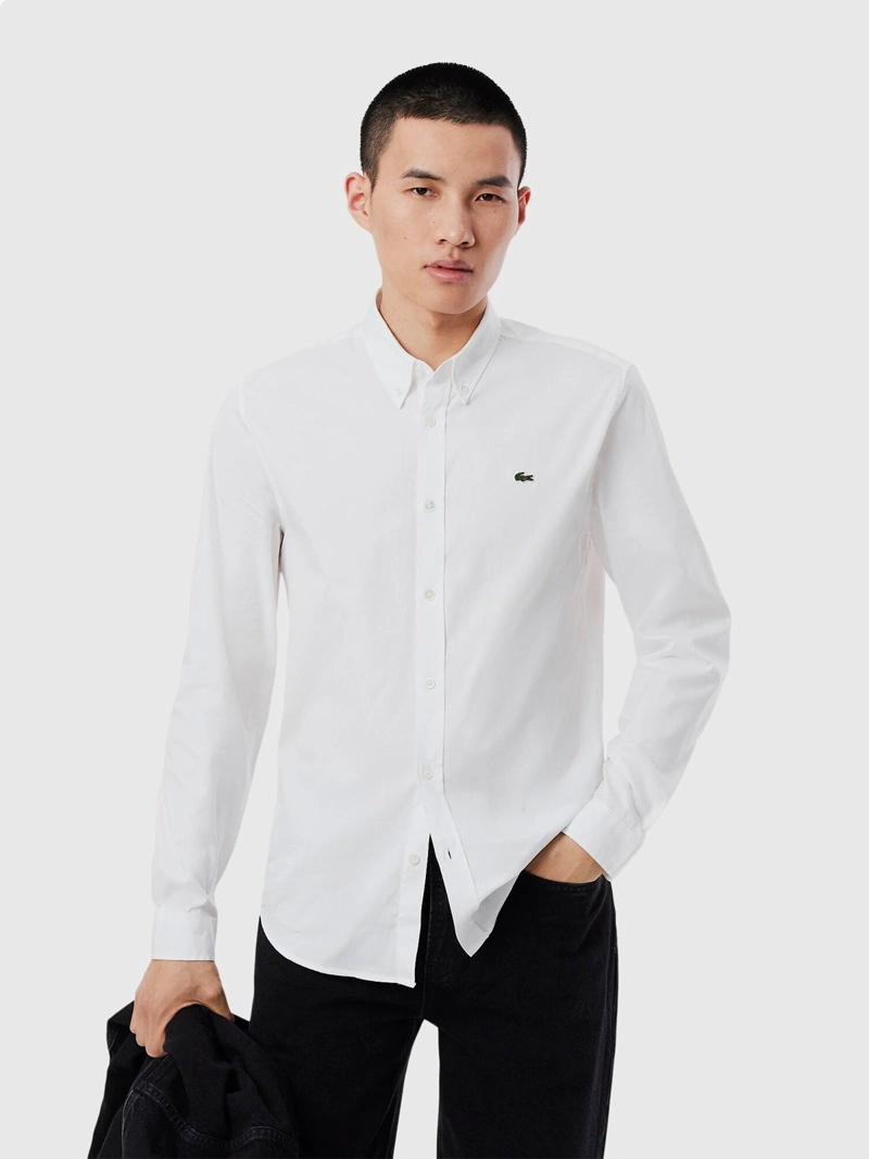 CAMISA HOMBRE LACOSTE ALGODÓN MANGA LARGA - 1