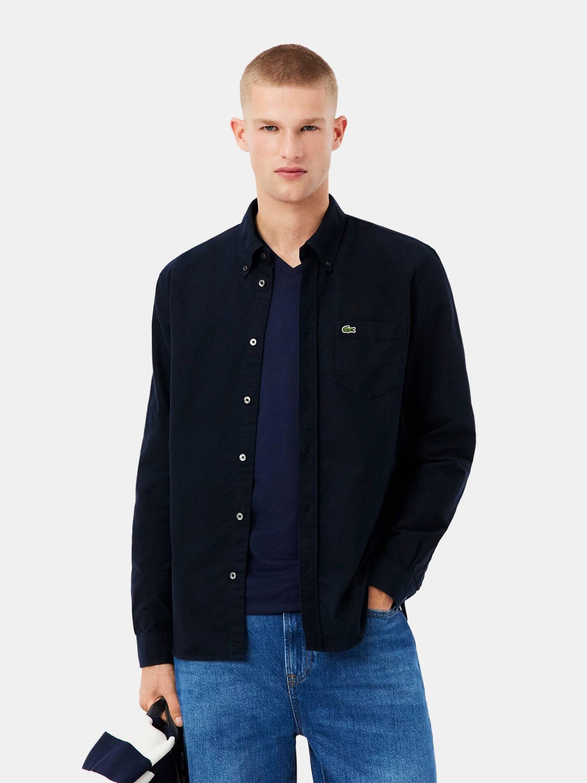 CAMISA HOMBRE LACOSTE ALGODÓN MANGA LARGA - 1