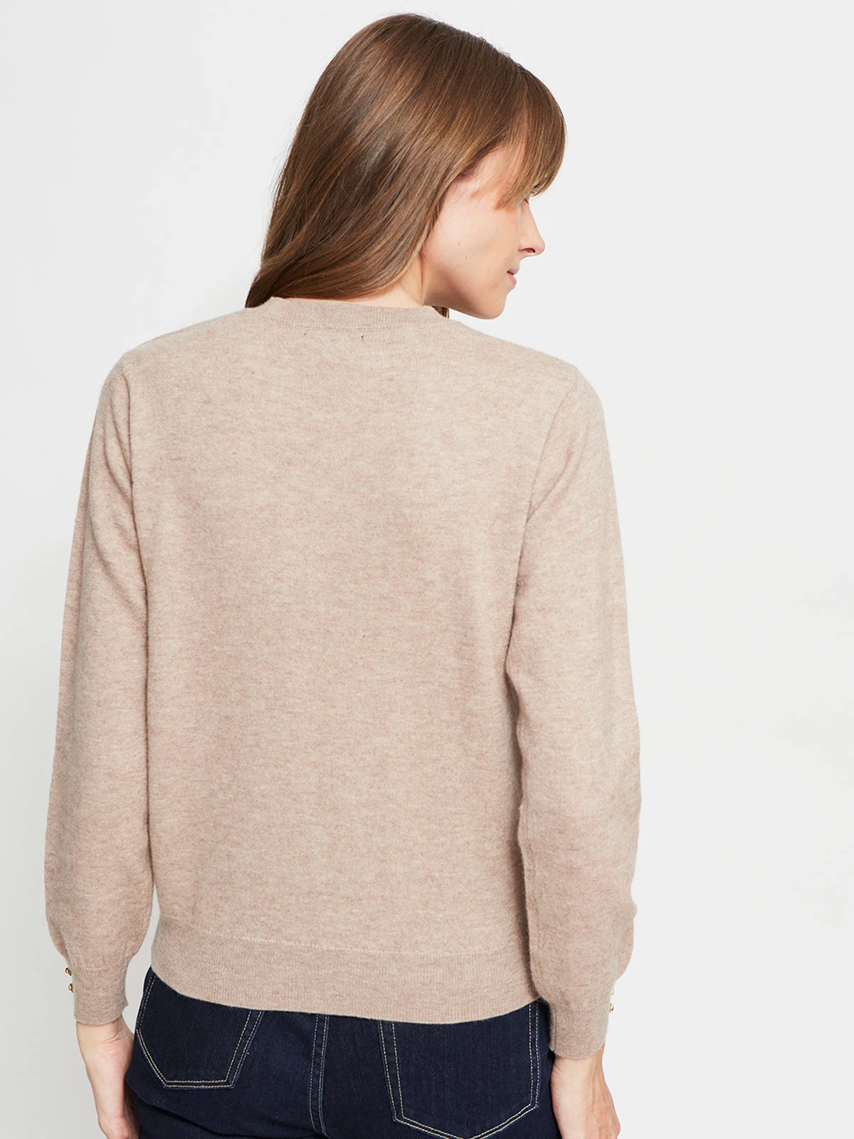 SWEATER MUJER CACHAREL LANA MANGA LARGA BOTONES - 2
