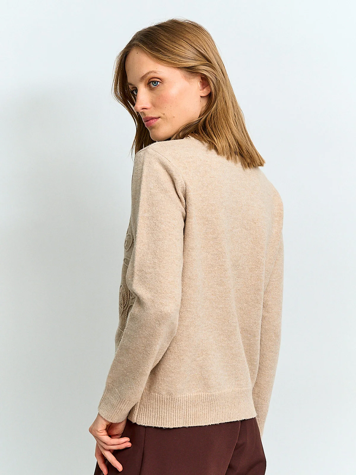 SWEATER MUJER CACHAREL CUELLO REDONDO MANGA LARGA - 2