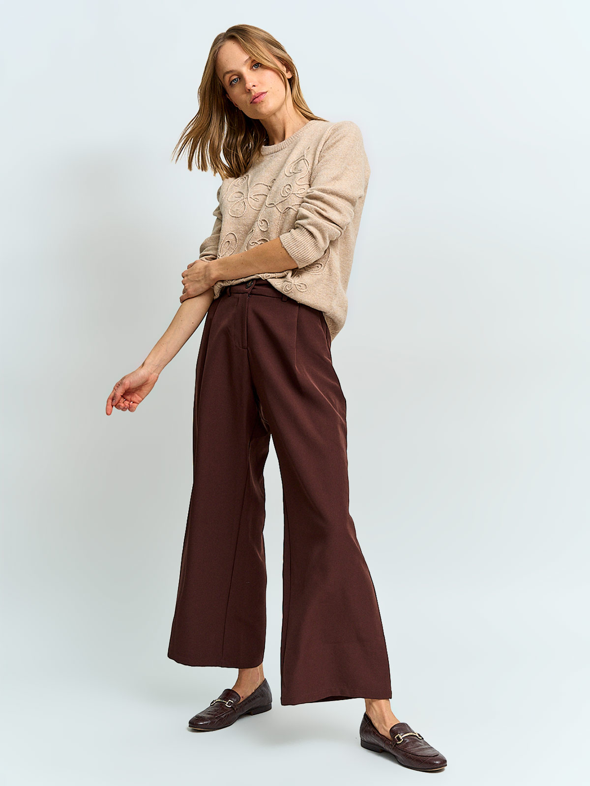 SWEATER MUJER CACHAREL CUELLO REDONDO MANGA LARGA - 4