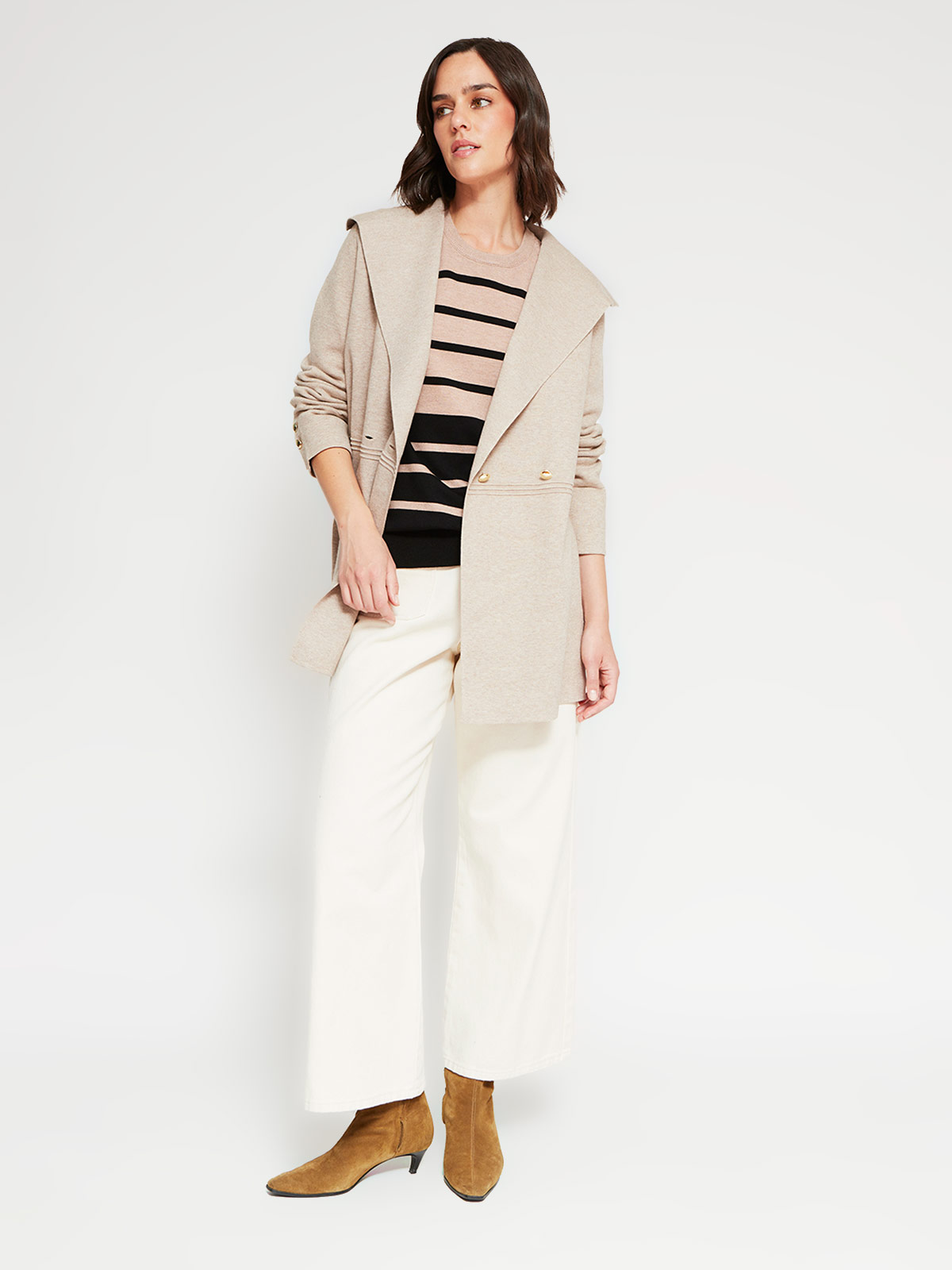 CARDIGAN MUJER CACHAREL LARGO BOTONES - 4