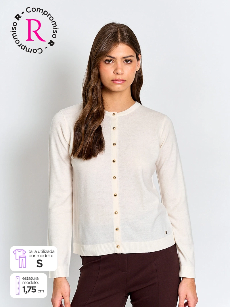 CACHAREL CARDIGAN MUJER CACHAREL LANA BOTONES
