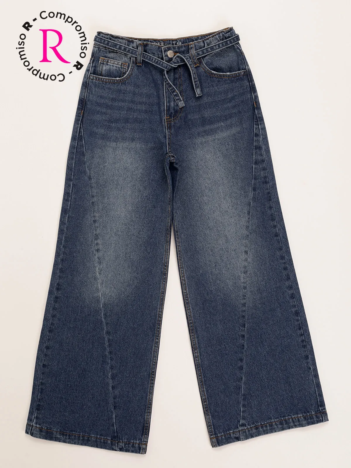 JEANS NIÑA INDEX WIDE CINTURÓN