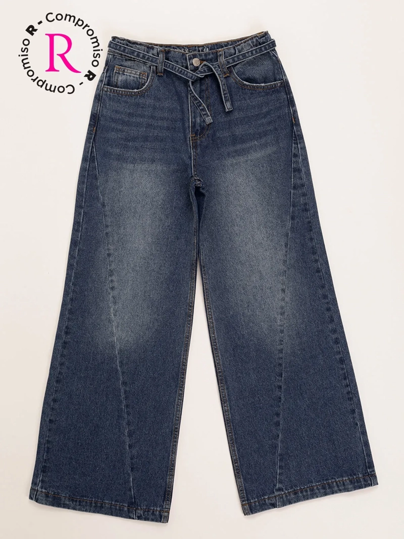 JEANS NIÑA INDEX WIDE CINTURÓN - 1