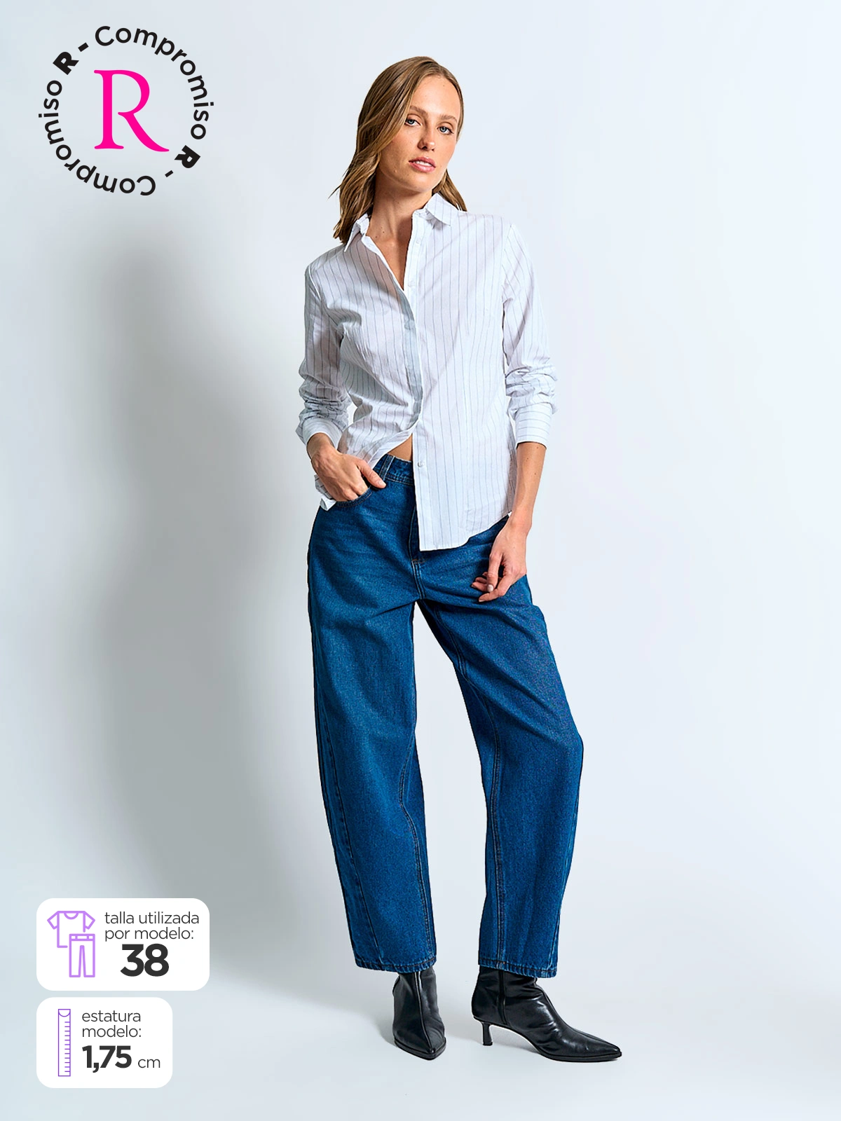 JEANS MUJER MARQUIS ALGODÓN BARREL - 1