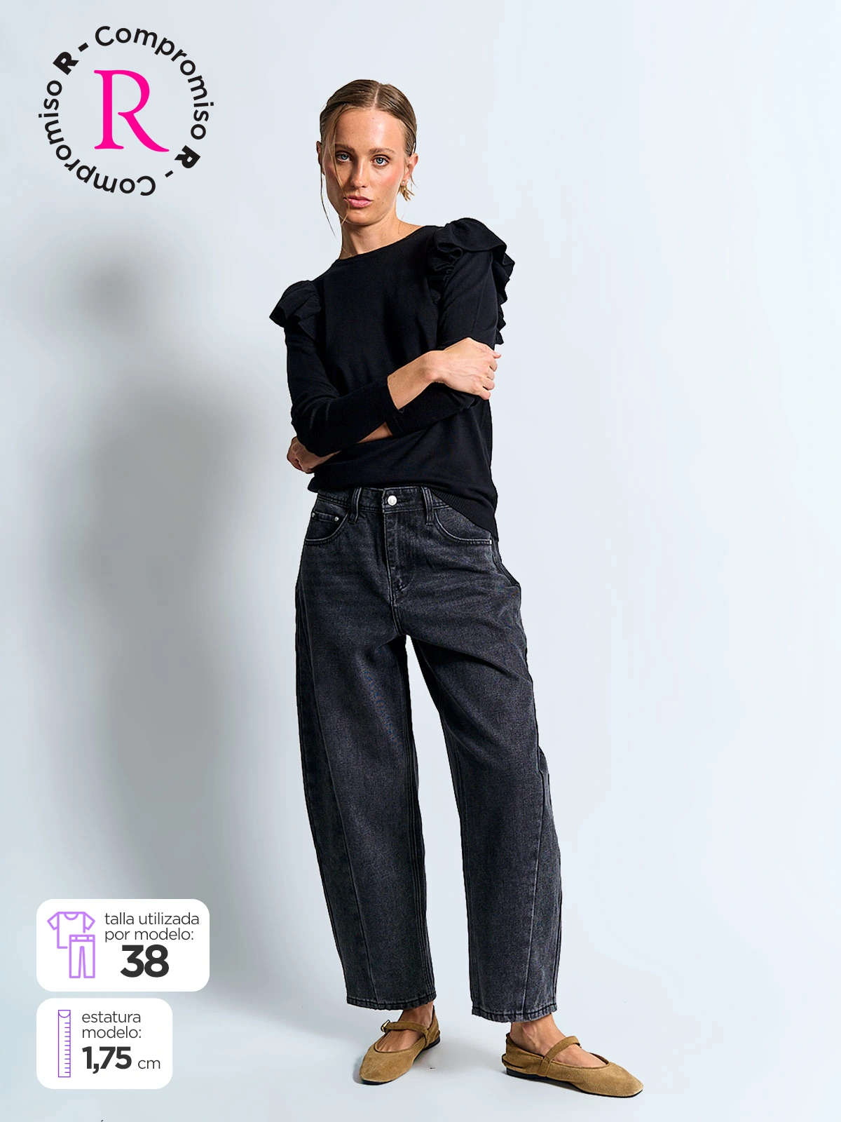 JEANS MUJER MARQUIS ALGODÓN BARREL - 1