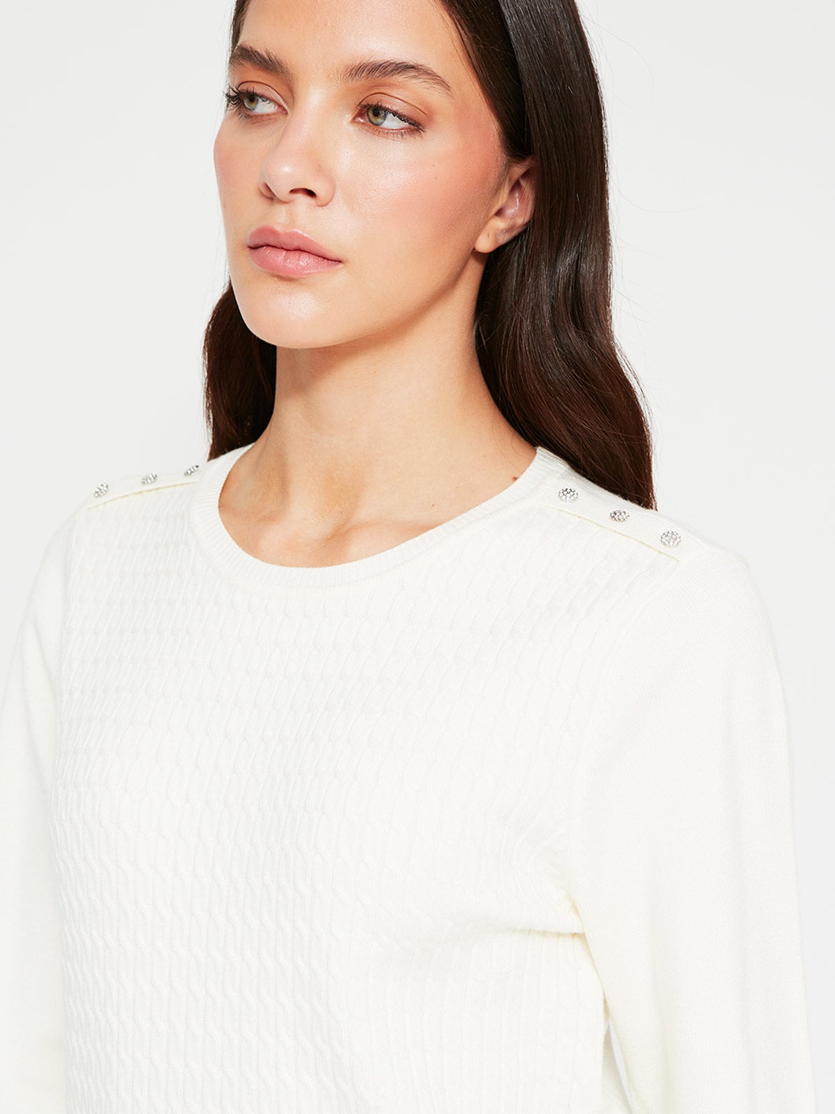 SWEATER MUJER CACHAREL CUELLO REDONDO MANGA LARGA - 3