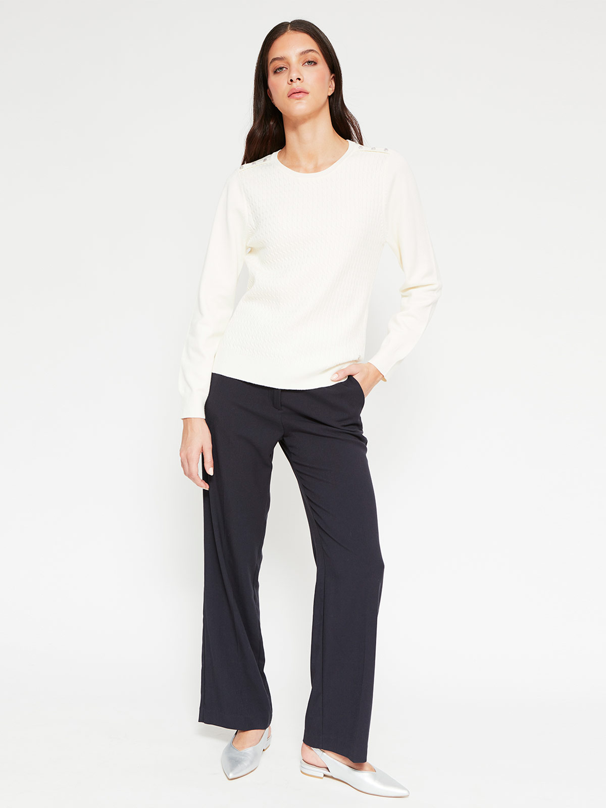 SWEATER MUJER CACHAREL CUELLO REDONDO MANGA LARGA - 4