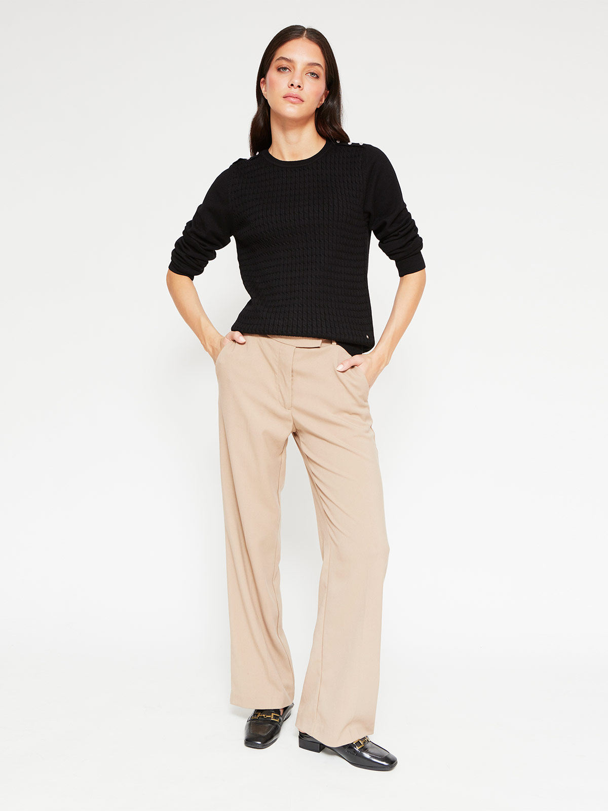 SWEATER MUJER CACHAREL CUELLO REDONDO MANGA LARGA - 4