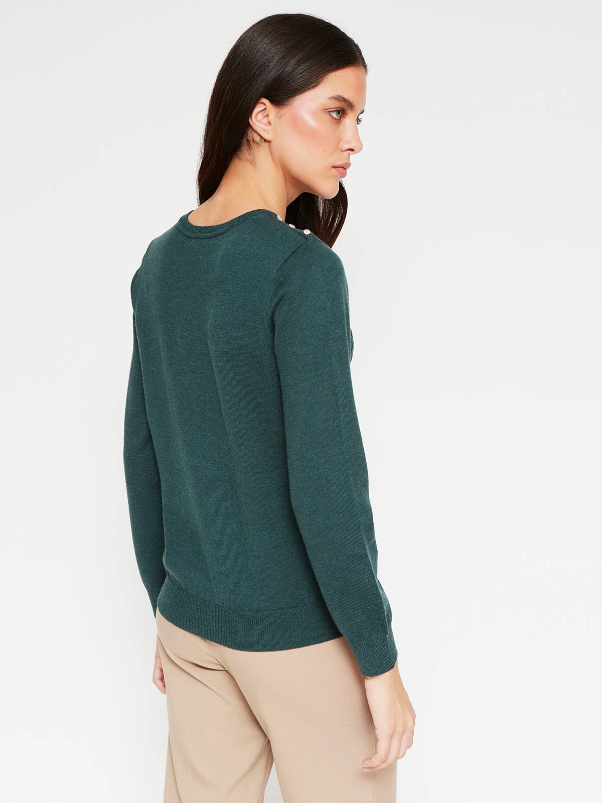 SWEATER MUJER CACHAREL CUELLO REDONDO MANGA LARGA - 2