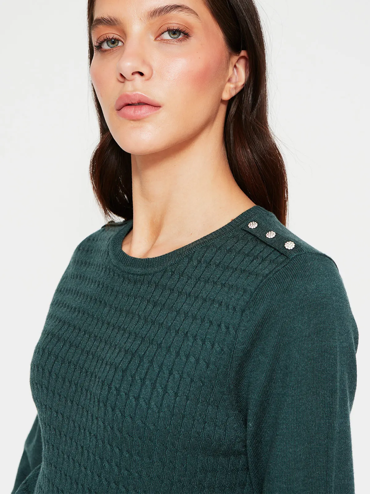 SWEATER MUJER CACHAREL CUELLO REDONDO MANGA LARGA - 3