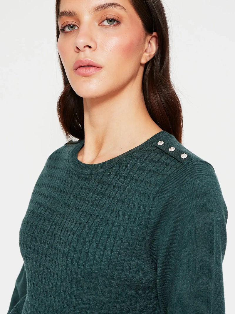 SWEATER MUJER CACHAREL CUELLO REDONDO MANGA LARGA - 3