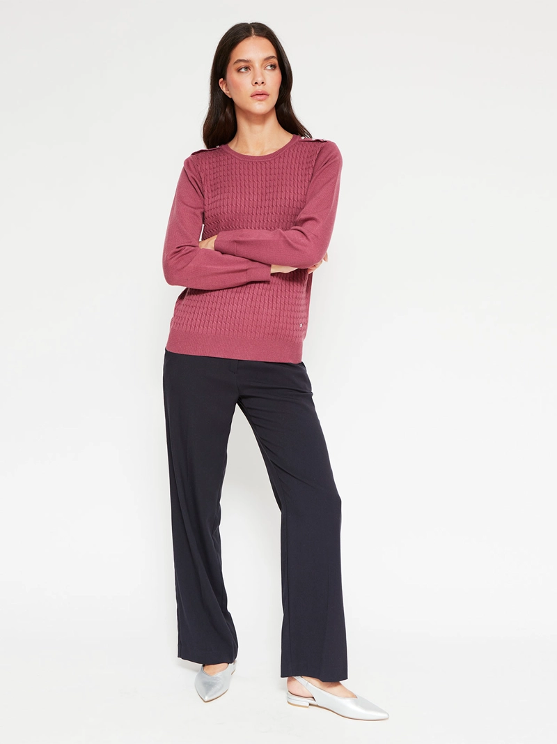 SWEATER MUJER CACHAREL CUELLO REDONDO MANGA LARGA - 4