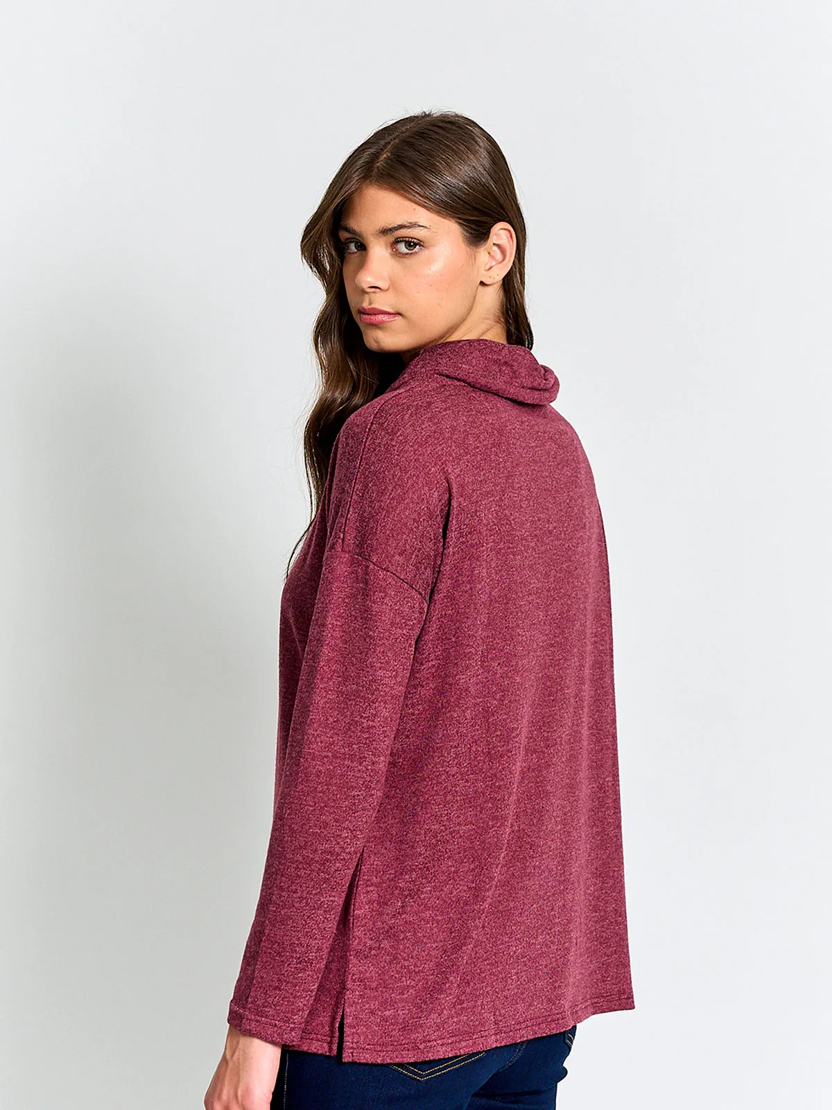 POLERA MUJER AZIZ MANGA LARGA BÁSICA - 2