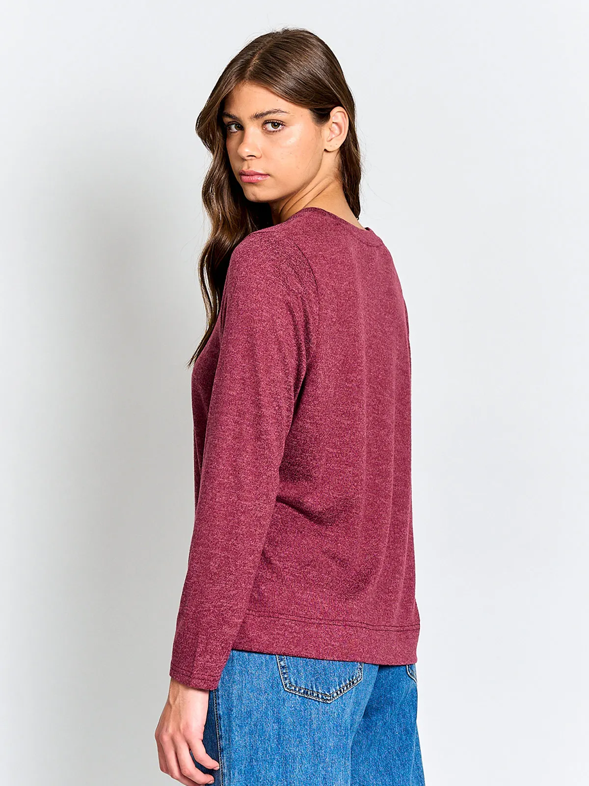 POLERA MUJER AZIZ MANGA LARGA TACHAS - 2