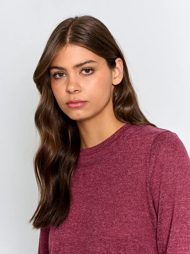 POLERA MUJER AZIZ MANGA LARGA TACHAS - 3