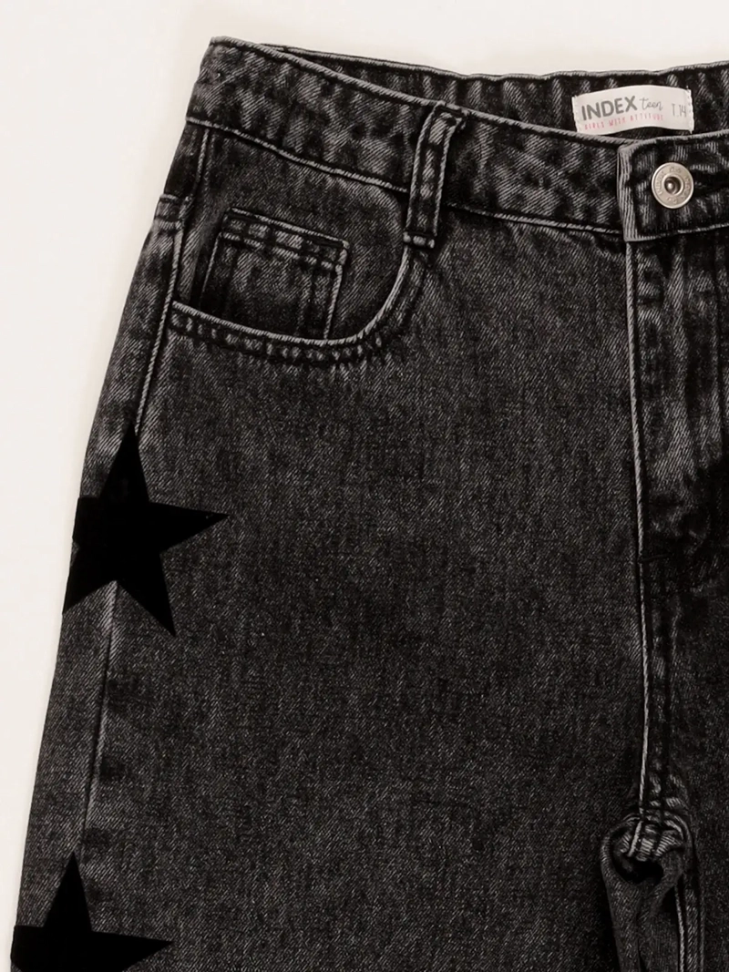 JEANS NÑA INDEX FIT WIDE ESTRELLAS - 3