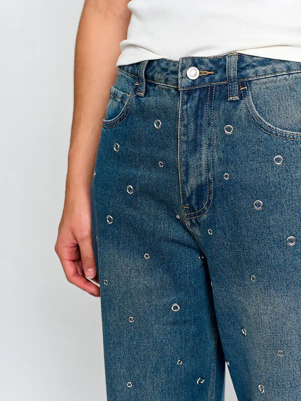JEANS MUJER MARQUIS ALGODÓN TACHAS - 4