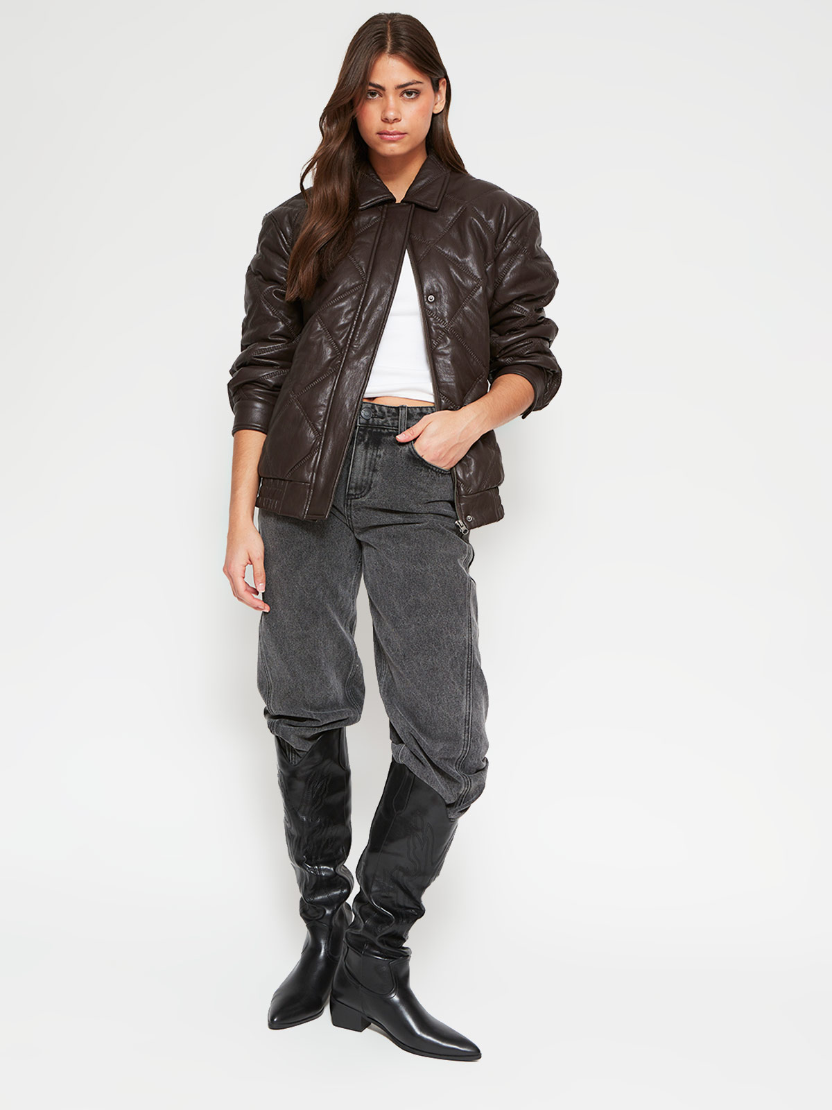 CHAQUETA MUJER BARBADOS EFECTO PIEL - 4