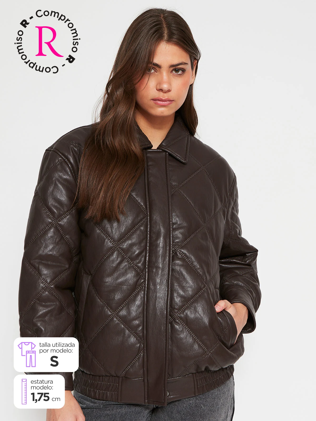 CHAQUETA MUJER BARBADOS EFECTO PIEL - 1