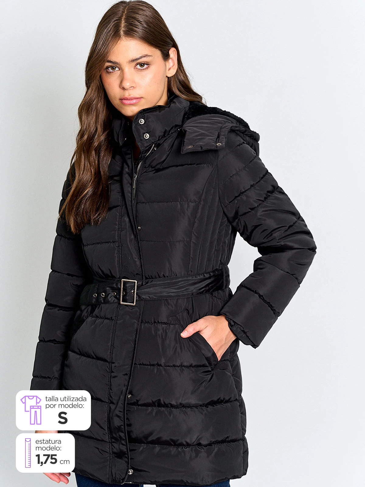 PARKA MUJER REGATTA LARGA CINTURÓN - 1